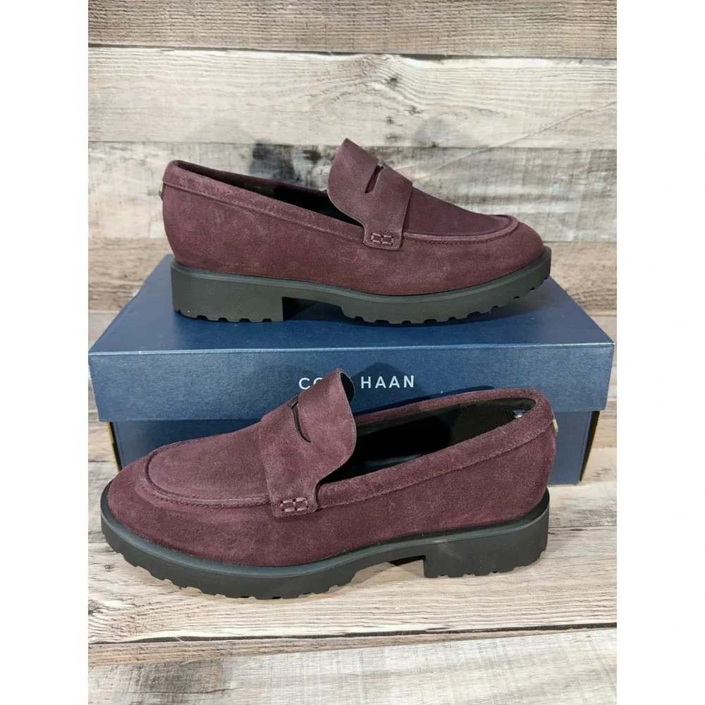 Cole Haan Geneva Loafer Women Shoes Pinot Suded W24295 Size 5.5‎ Brown